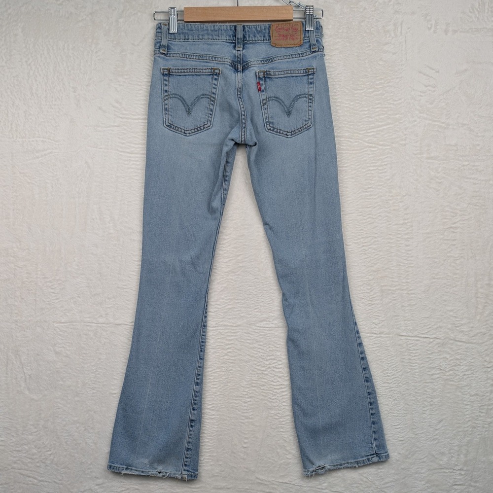 VTG Levi's 518 Jeans Women's 28x30 Light Blue Superlow Boot Cut Streetwear Y2K - Picture 3 of 7
